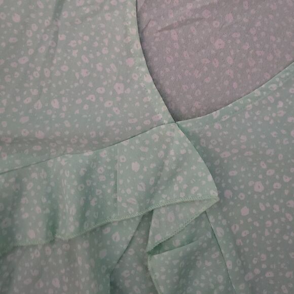 NWT KIRUNDO Womens Ruffle Flowy Swing Dress Short Sleeve V Neck Loose Fit - Picture 6 of 6